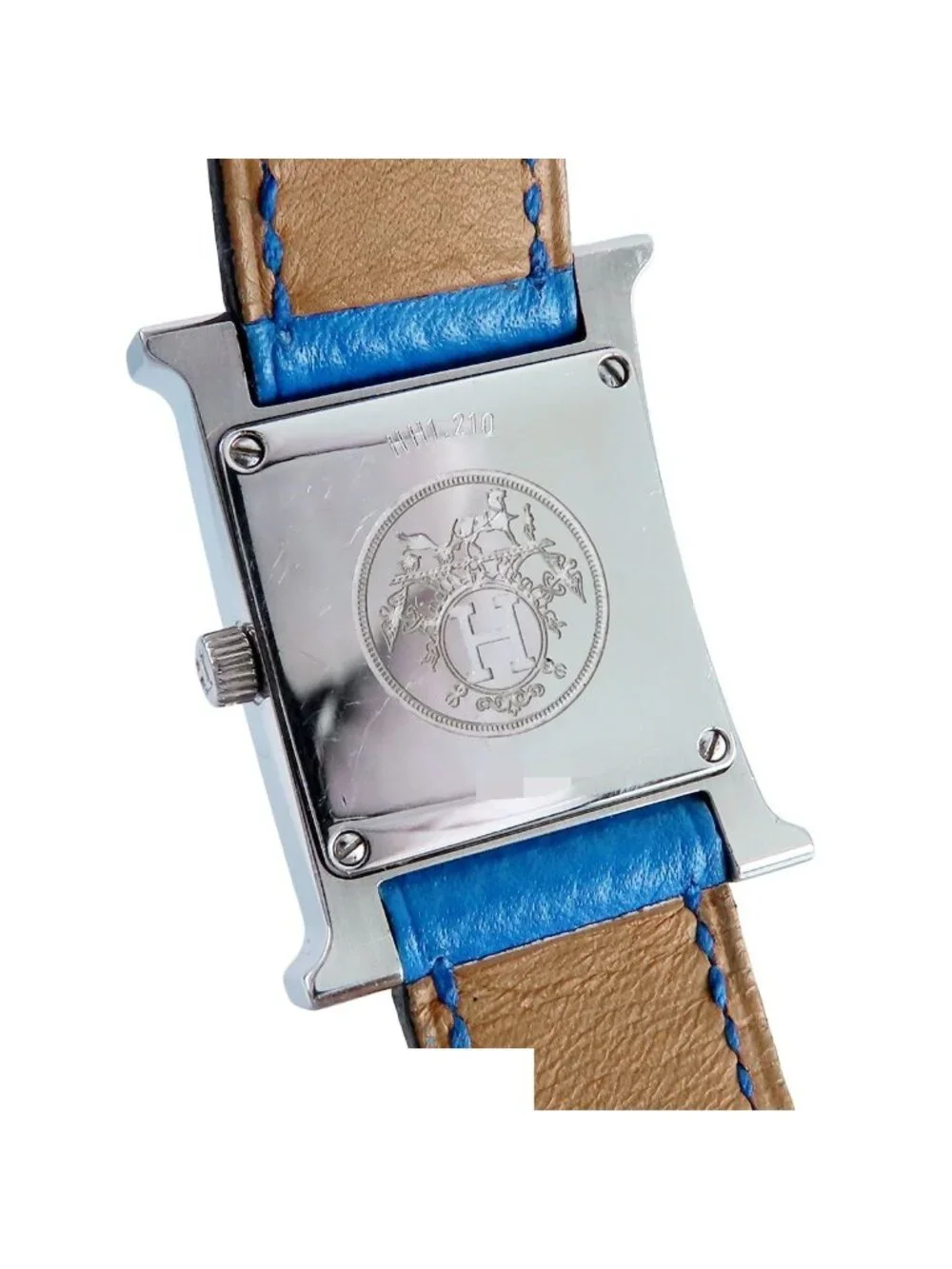 Hermes H Watch Uno Blue SS Courchevel